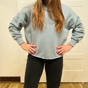 Light Blue Athletic Wear Sweatshirt Size Medium